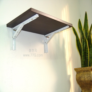 유광 코팅합판 접이식 선반 18mm 월넛색 2