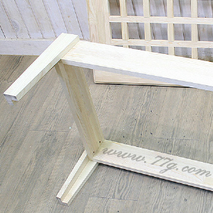 짜임 격자 원목 식탁 테이블 + 8mm 강화유리 5