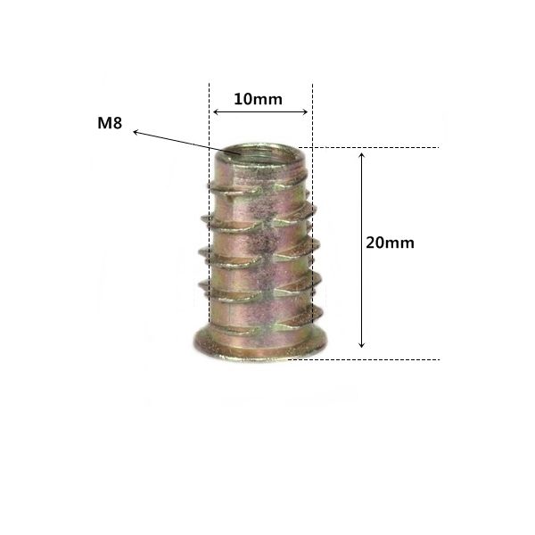 번데기 너트 M8 길이 20Mm,자율학기 목공재료,수업반제품,방과후수업 - 인터넷 최초의 철물점 & 목공소 Since 1999 - 철천지