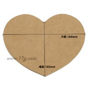 포크아트 하트(대) mdf화이트 두께(15mm) 3