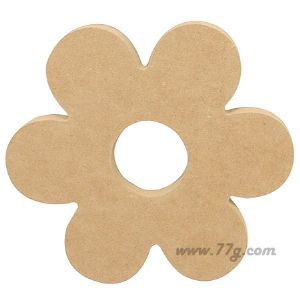 포크아트 꽃(대) mdf화이트 두께(15mm) 2