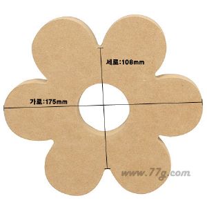 포크아트 꽃(대) mdf화이트 두께(15mm) 3