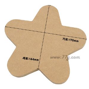 포크아트 둥근별(대) mdf화이트 두께(15mm) 3