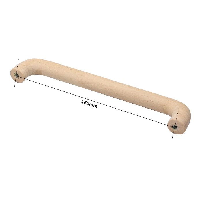 철천지 베이직 2구 원목손잡이 나무 우드 싱크대 서랍장 가구 H21404(160mm) 2