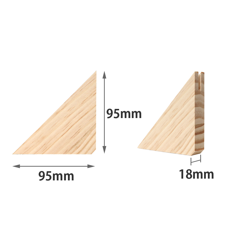 원목 코너 꺽쇠 95x95x18mm 3