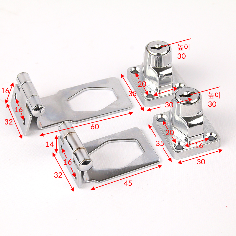철천지 HA-W9030X 열쇠 자물쇠 90도 3인치 키호환X 3