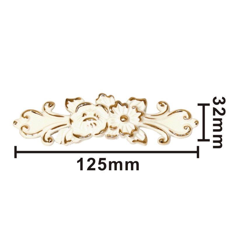 (NO.8960.96mm) 하얀장미 손잡이 2