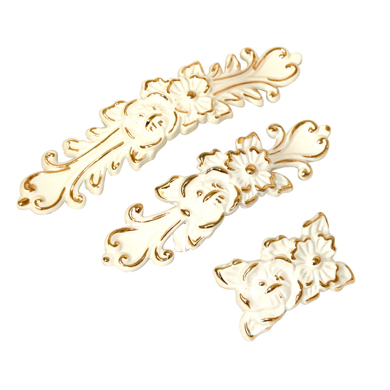 (NO.8960.128mm) 하얀장미 손잡이 3