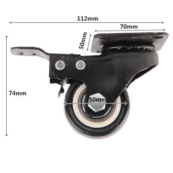 스톱 블랙우레탄 바퀴 (2인치) 2