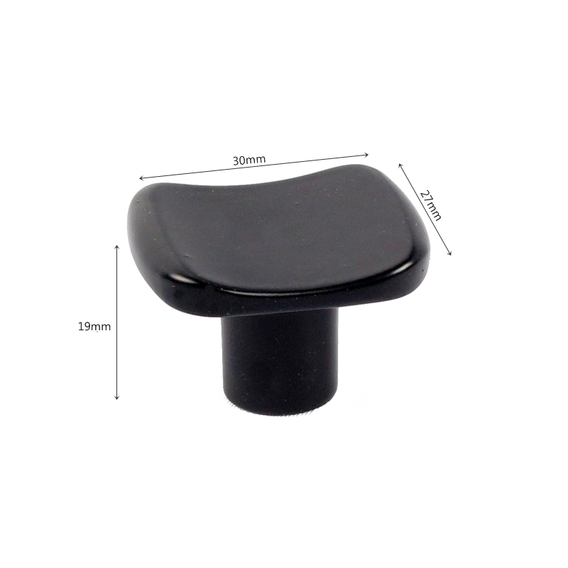 블랙 심플손잡이 1구 2