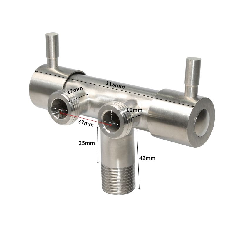 싱크대 욕실 세면기 양변기 수도관 스텐 앵글밸브 2구 2