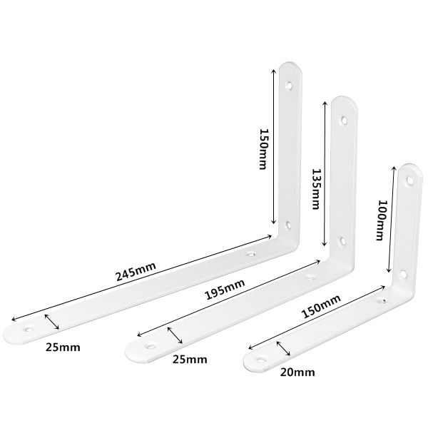 까치발 베이직 심플 선반대 화이트 (150x245mm) 3