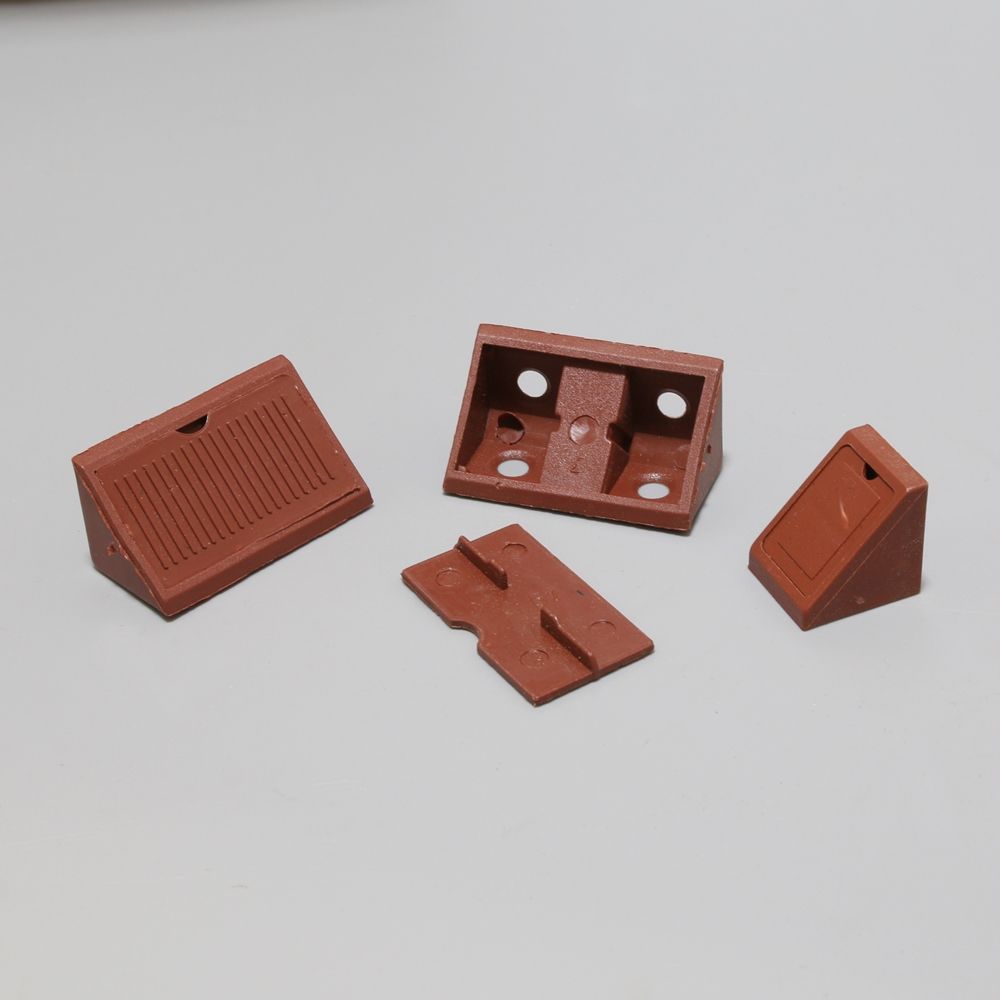 플라스틱 코너 꺽쇠 갈색 (대) 2