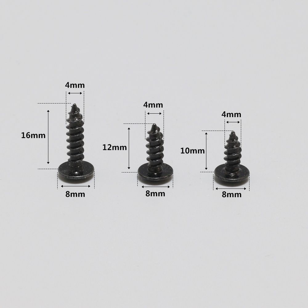 블랙 와샤형 둥근머리 피스 4x12mm (20개) 2