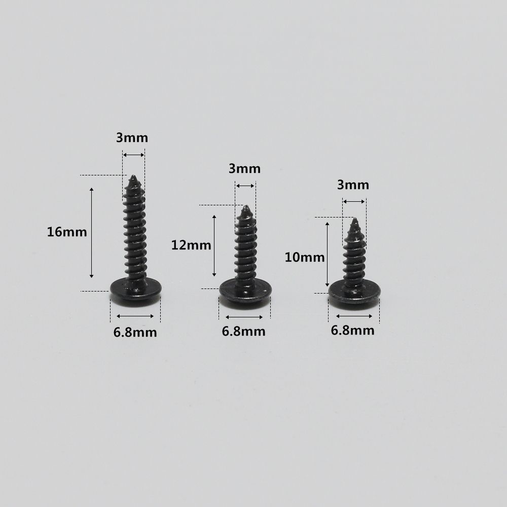 블랙 와샤형 둥근머리 목공피스 3x16mm (20개) 2