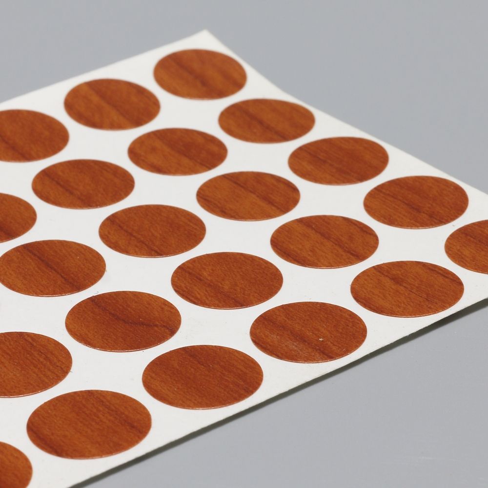 코팅합판용 나사홀 가림 스티커 (체리) 2