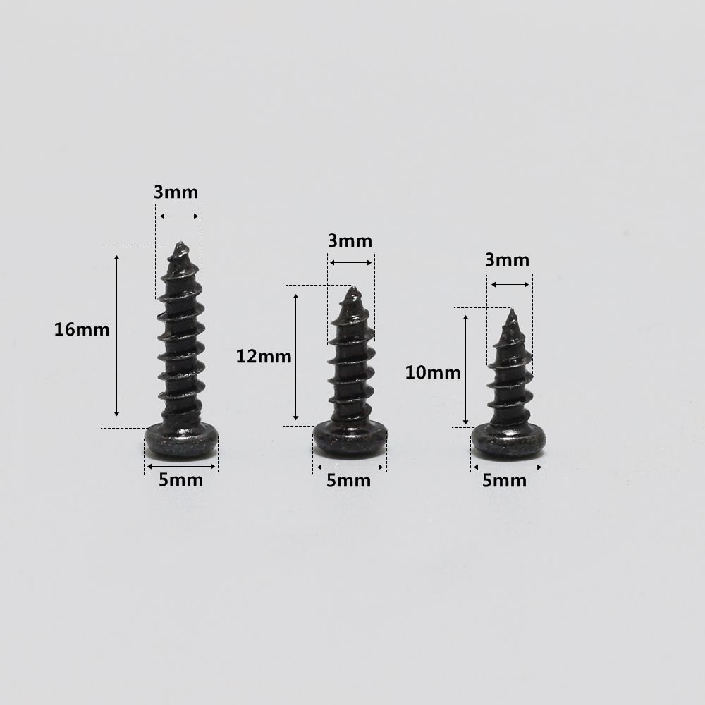 블랙 둥근머리 피스 3x16mm (20개) 2