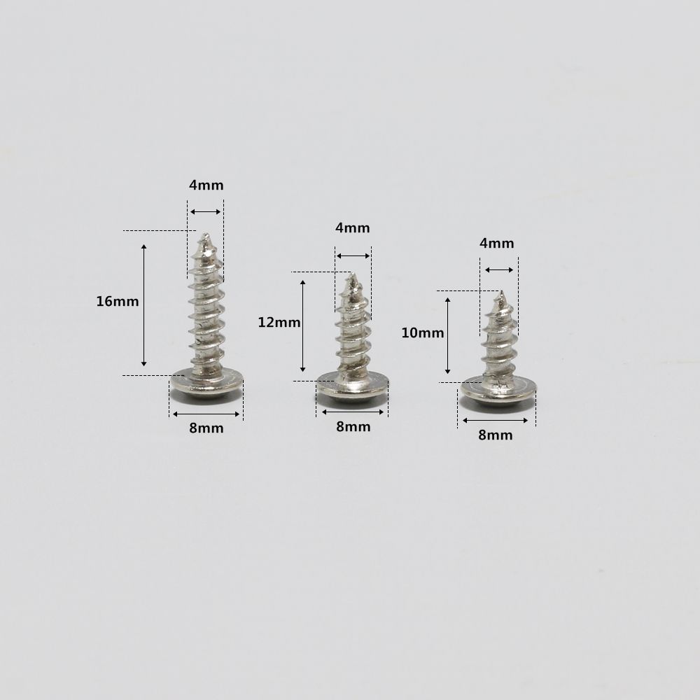 실버 와샤형 둥근머리 피스 4x16mm (20개) 2