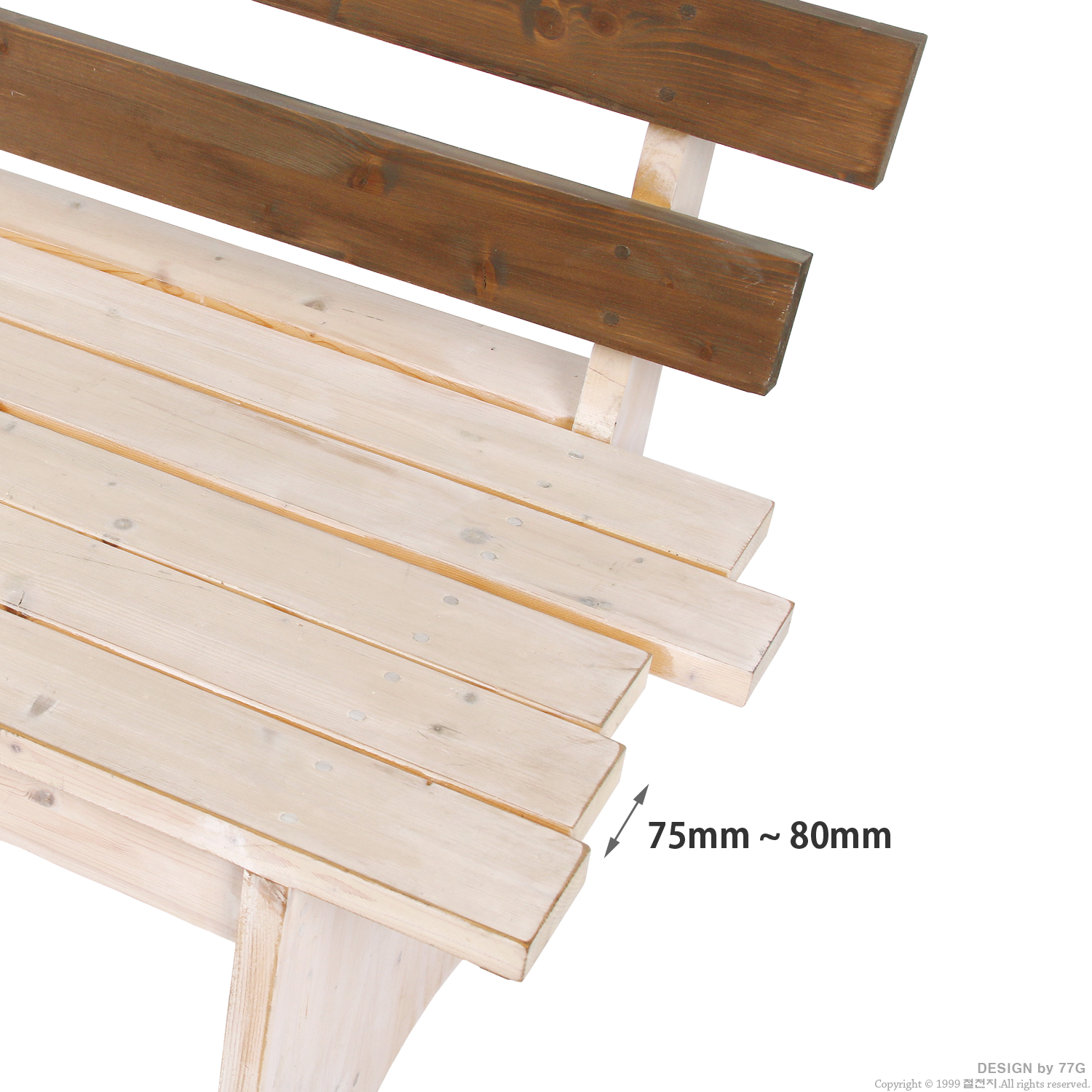 가문비 벤치 의자 4