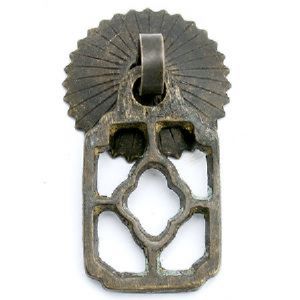 엔틱 고가구 사각 클로버 101 (순동) 23X40mm