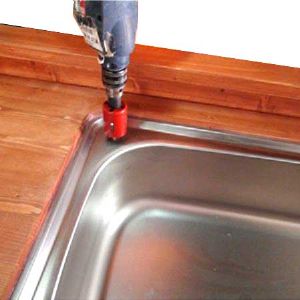 싱크볼 원홀 수도 구멍가공 지름 37mm