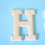 원목(150x150x14mm) 알파벳 이니셜(initial) 영문 대문자 H