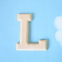 원목(150x150x14mm) 알파벳 이니셜(initial) 영문 대문자 L