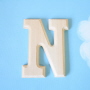 원목(150x150x14mm) 알파벳 이니셜(initial) 영문 대문자 N