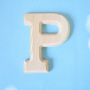 원목(150x150x14mm) 알파벳 이니셜(initial) 영문 대문자 P
