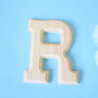 원목(150x150x14mm) 알파벳 이니셜(initial) 영문 대문자 R