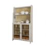 유로 원목 키큰 유리문 책장(스프러스 18mm) (900*1980*300)