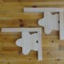 우드워커 원목까치발 2개 1조 스타 20x25cm(#3.8X38나사못)